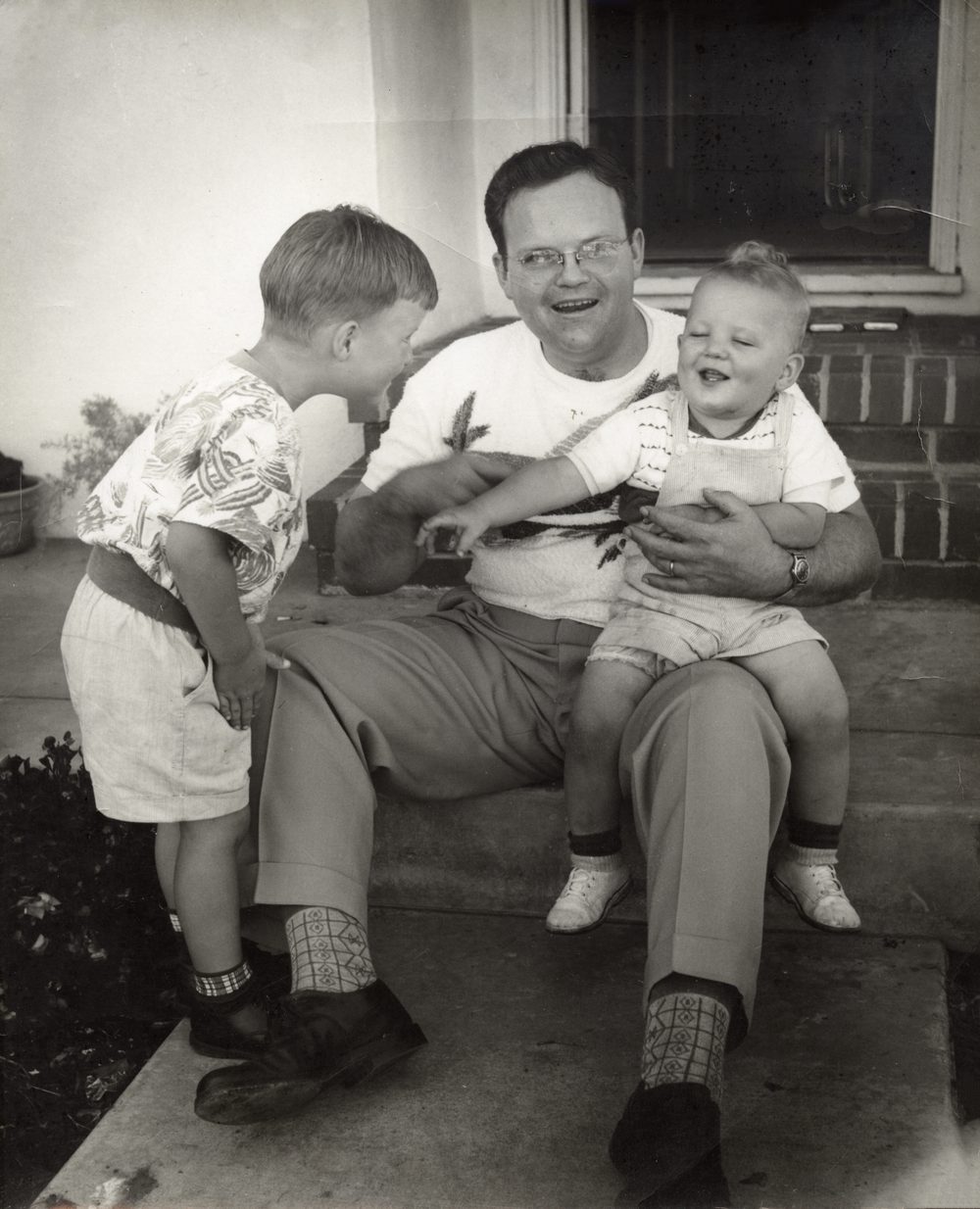 Aric's grandfather with Aric's dad and uncle as young boys